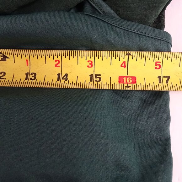 Entro Green Sheer Swiss Dot V-Neck Long Sleeve Blouse Top Women Size L - Picture 7 of 8